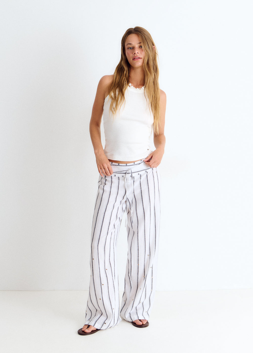 Striped long pants