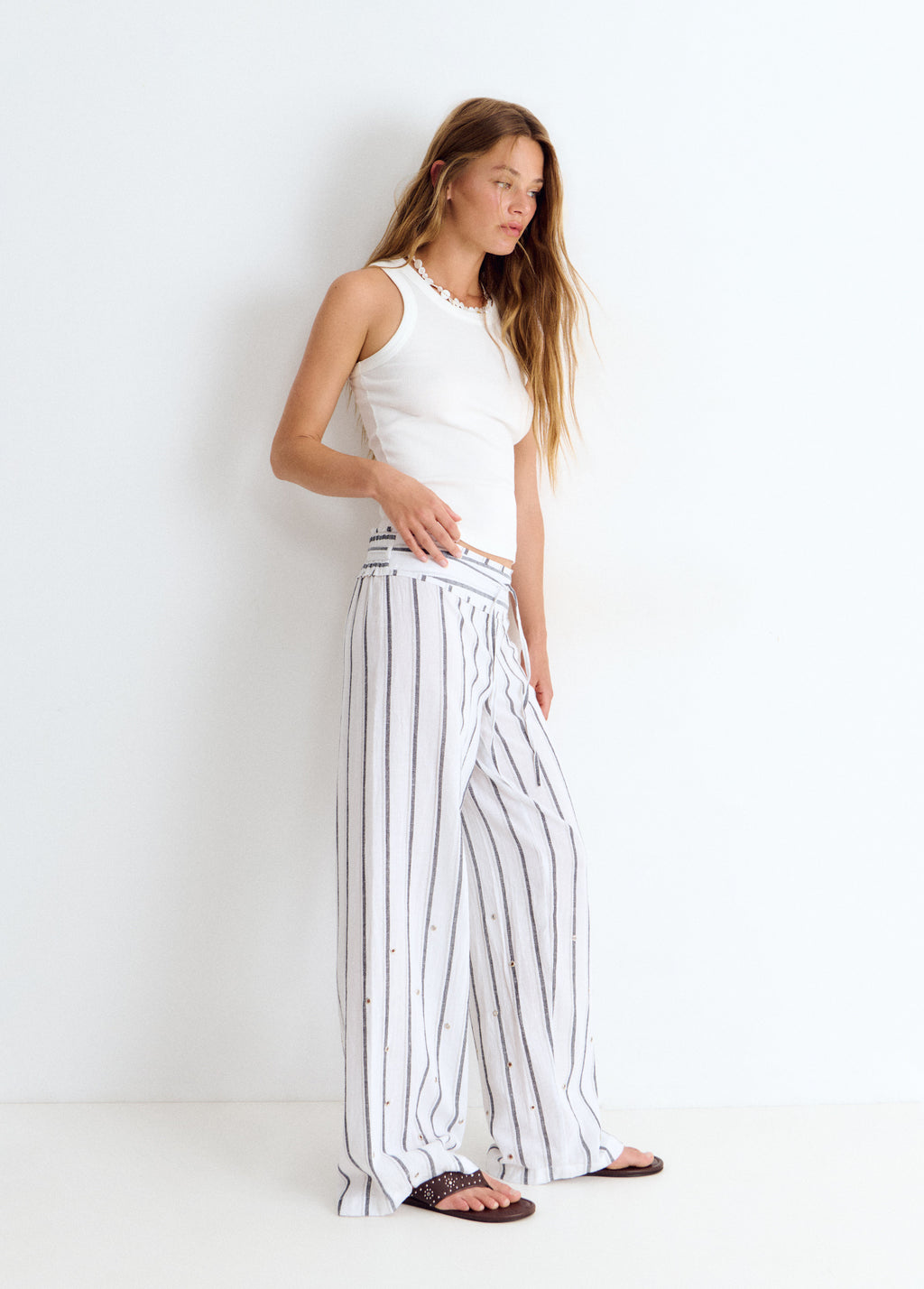 Striped long pants