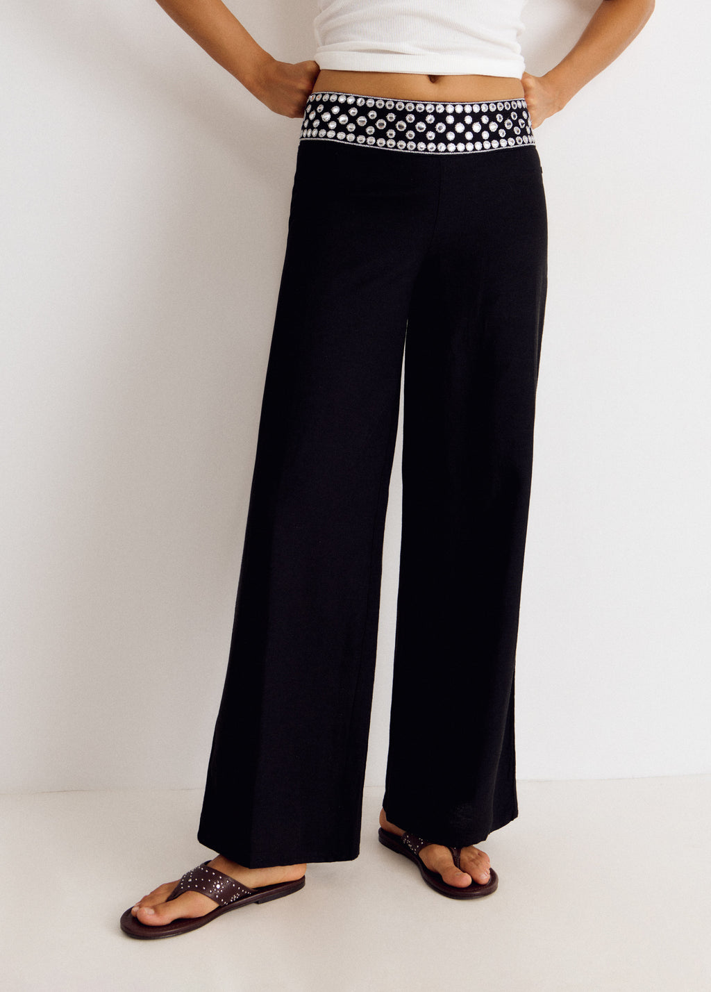 Pantalón largo cintura espejos