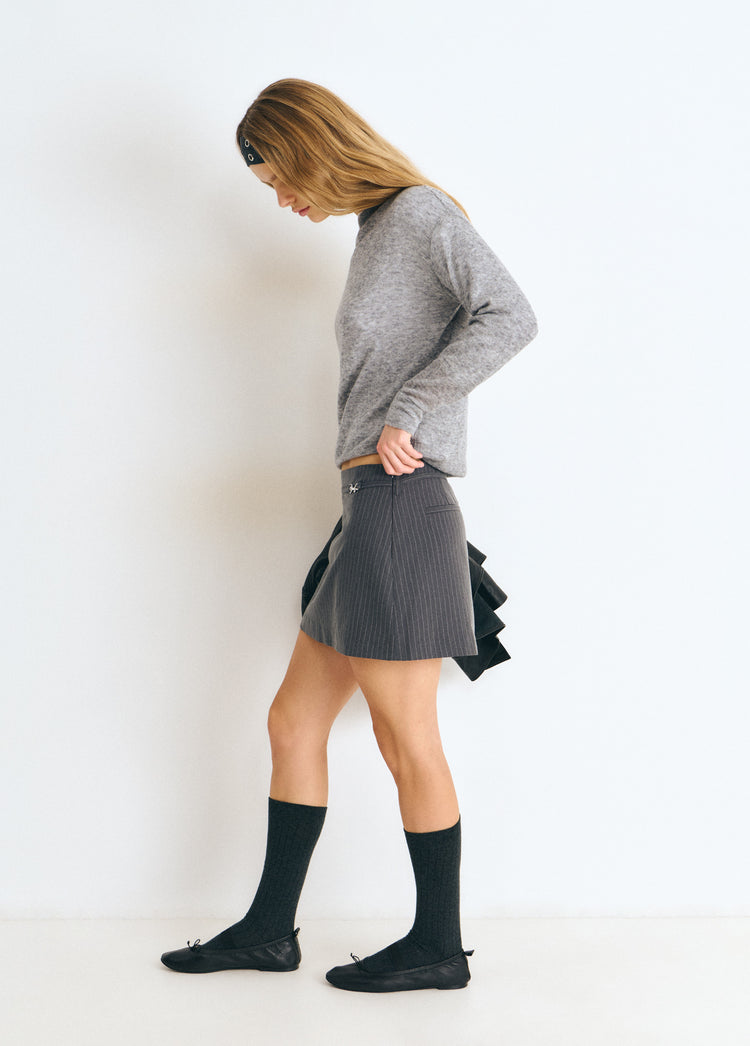 Pinstripe mini skirt