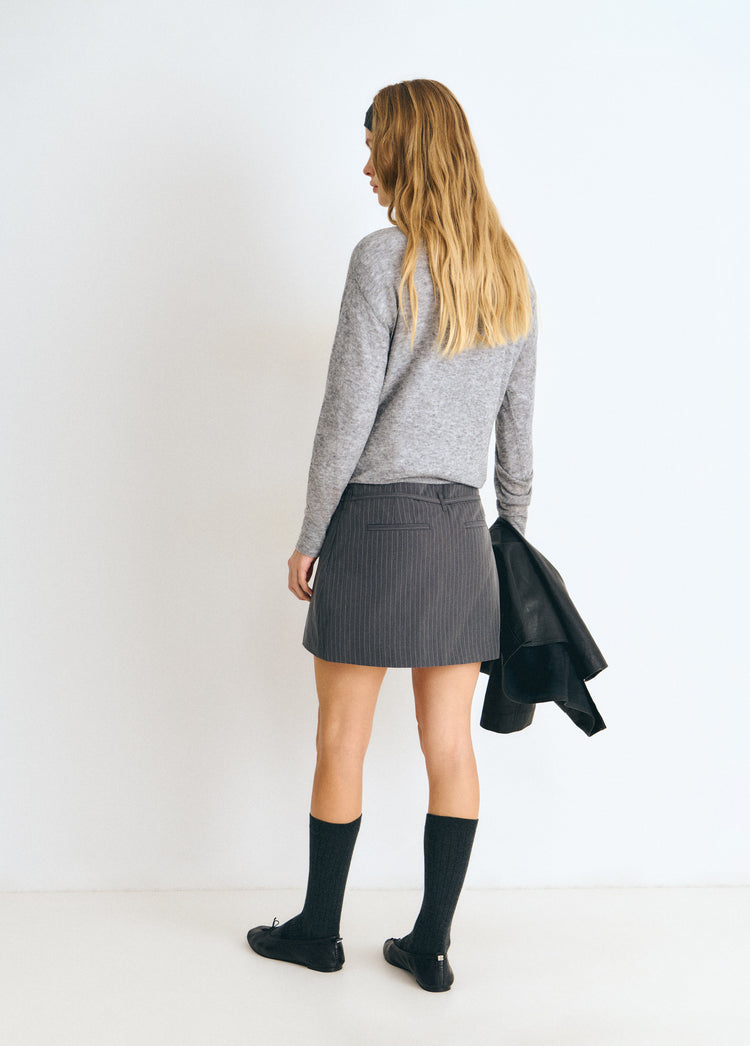 Pinstripe mini skirt
