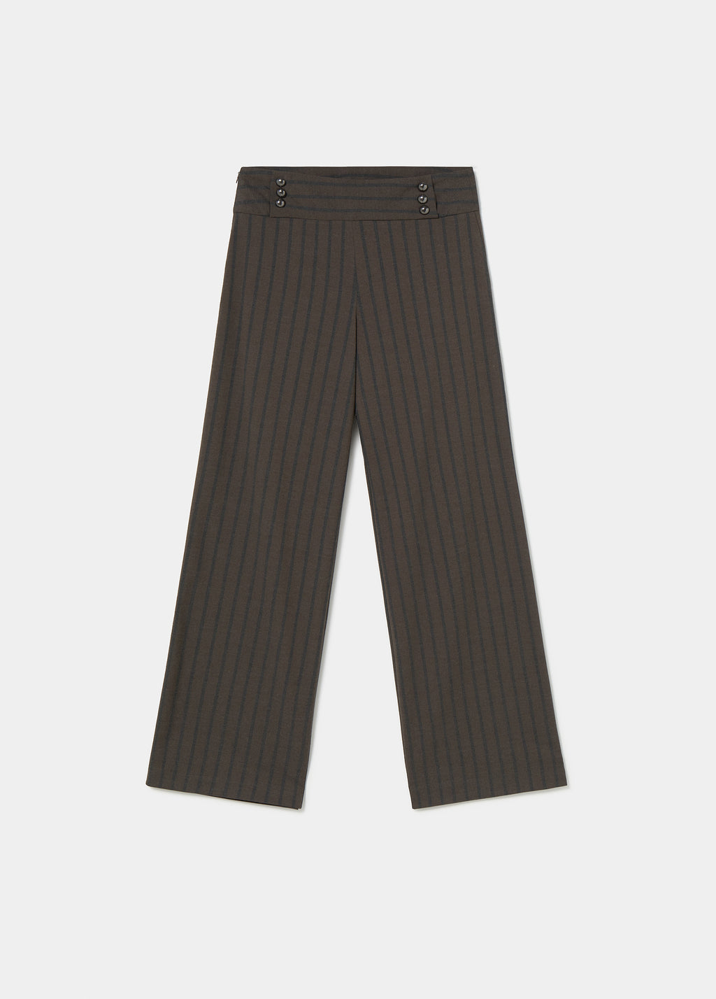Wide waistband striped pants