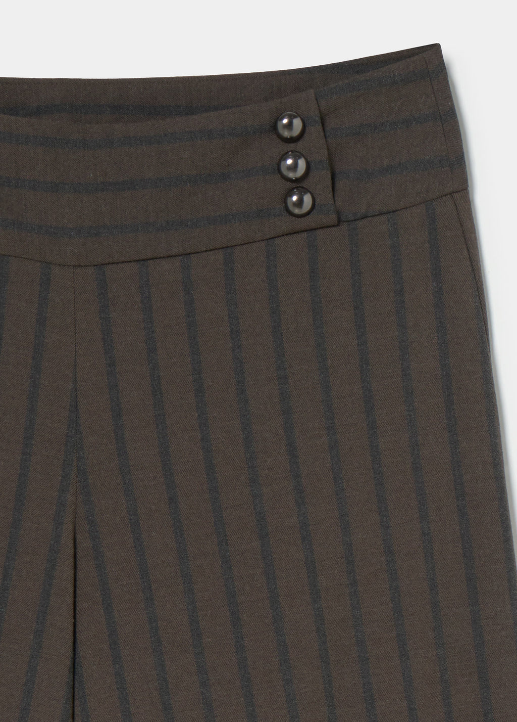 Wide waistband striped pants