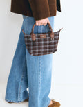 Petit sac shopper à carreaux