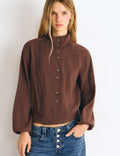 High-neck blouse