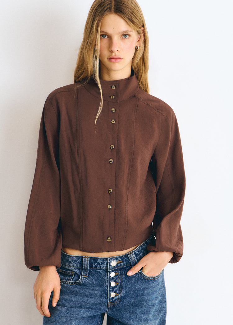 High-neck blouse