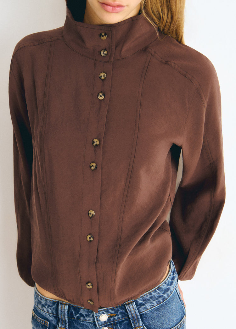 High-neck blouse
