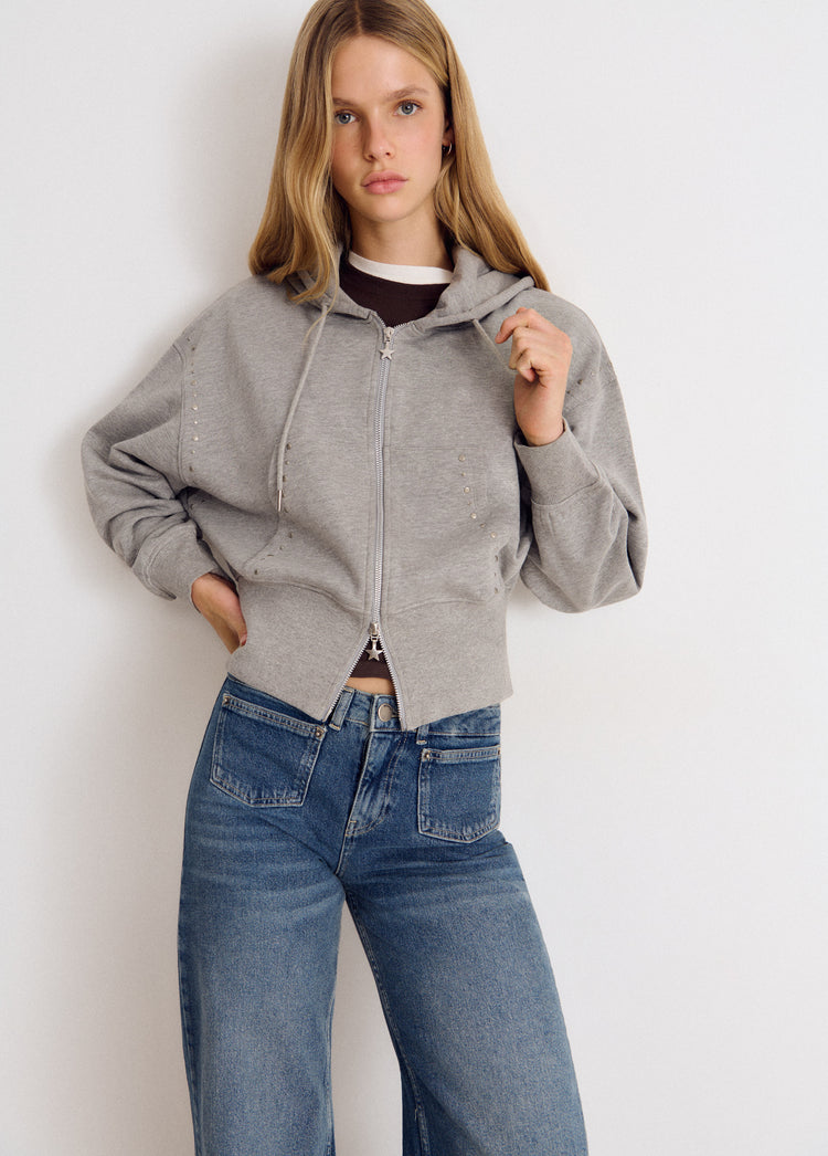 Denim with front pocket