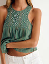 Halter top with mirrors