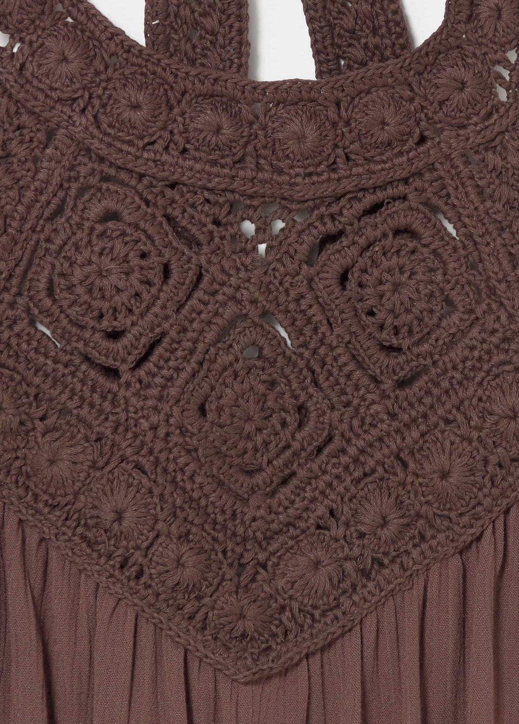 Mono corto cuello halter crochet
