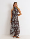 Long printed dress