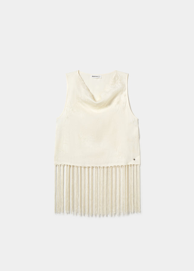 Top jacquard amb serrells