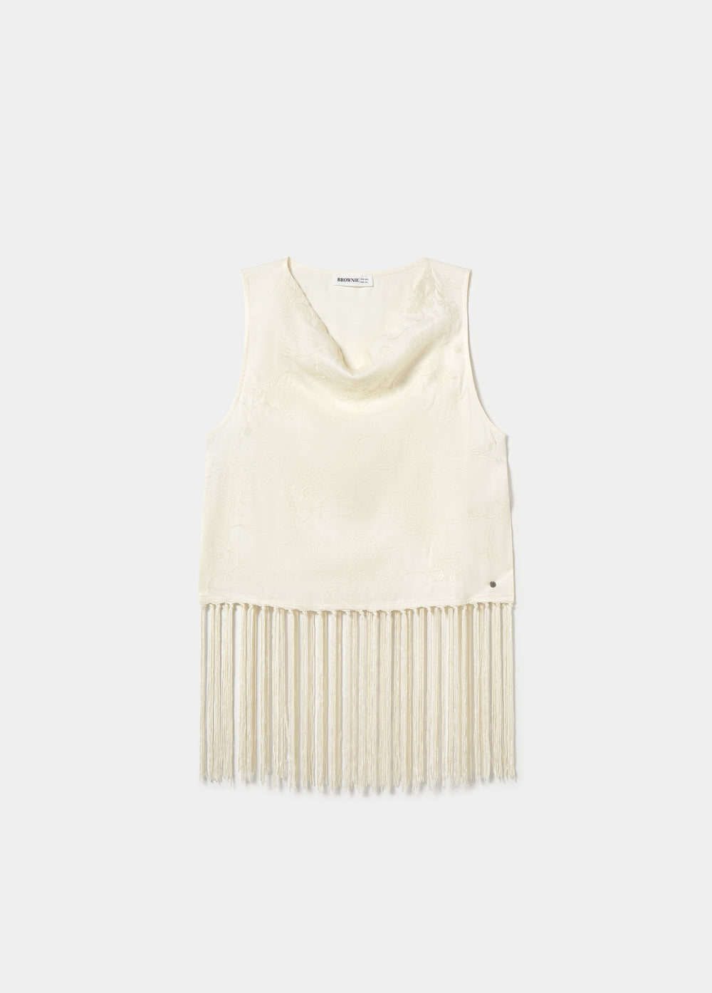 Jacquard top with fringe
