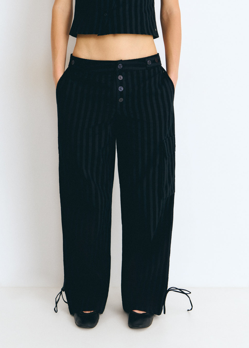 Cargohose mit Cordstreifen