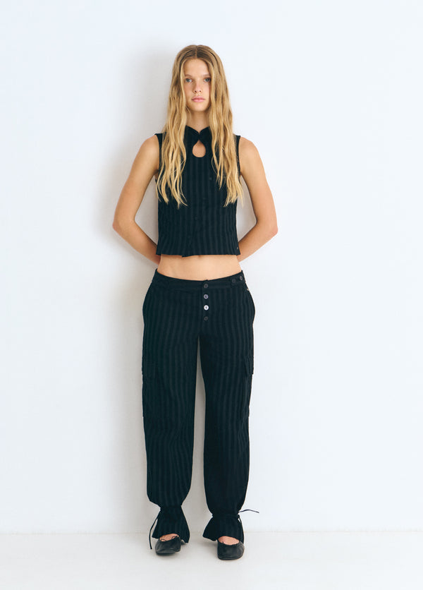 Cargohose mit Cordstreifen