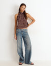 Printed halter top