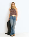 Printed halter top