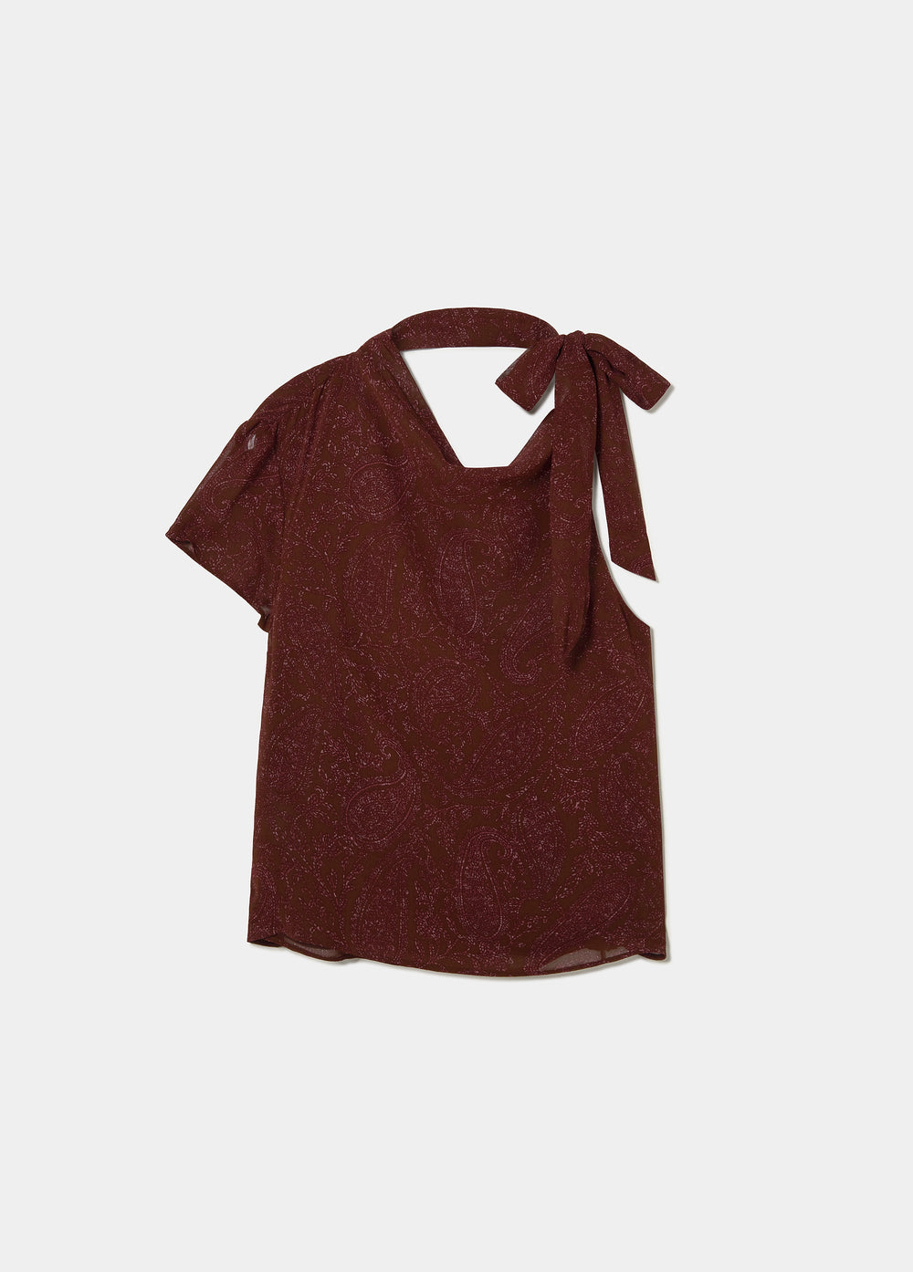 Blusa a maniche corte con stampa