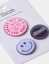 Set mit 3 Ansteckbuttons Back to School