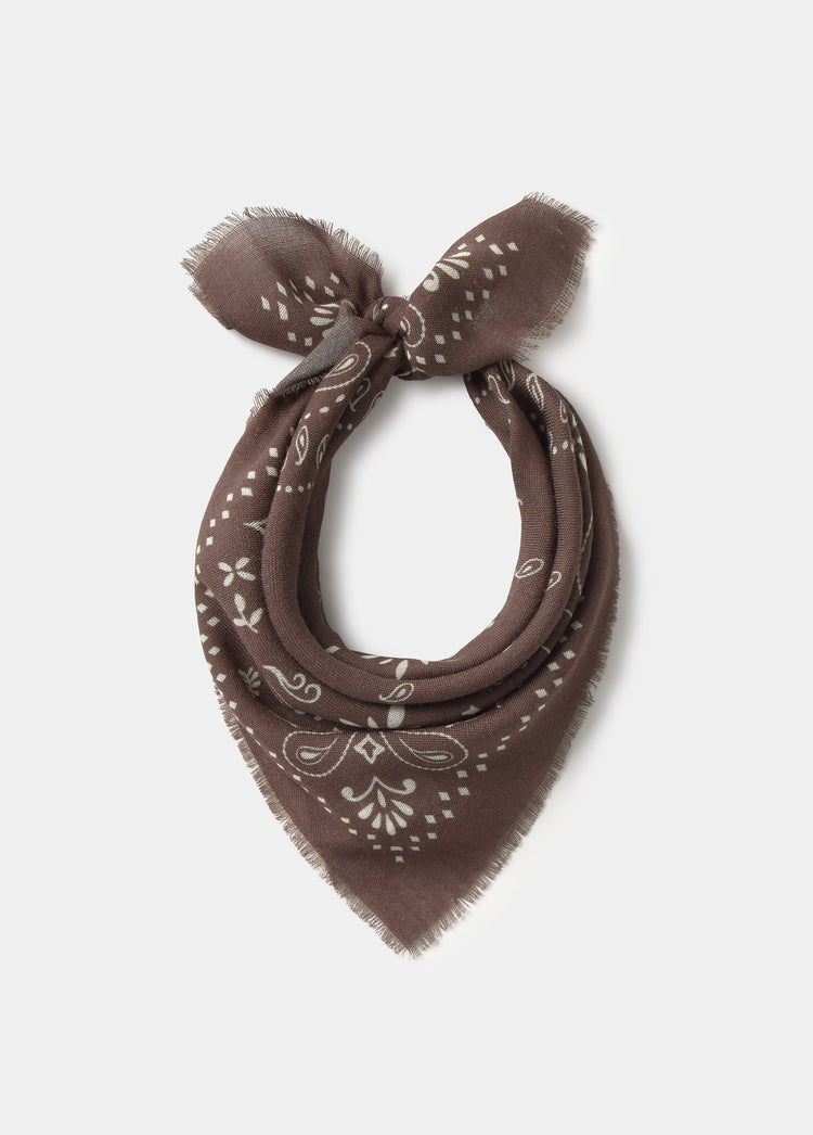 Paisley scarf with fringe
