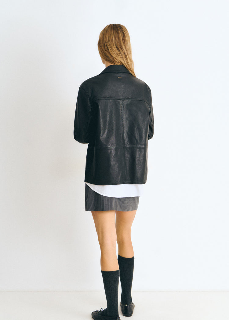 Nappalederjacke