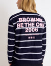 Striped T-shirt with text