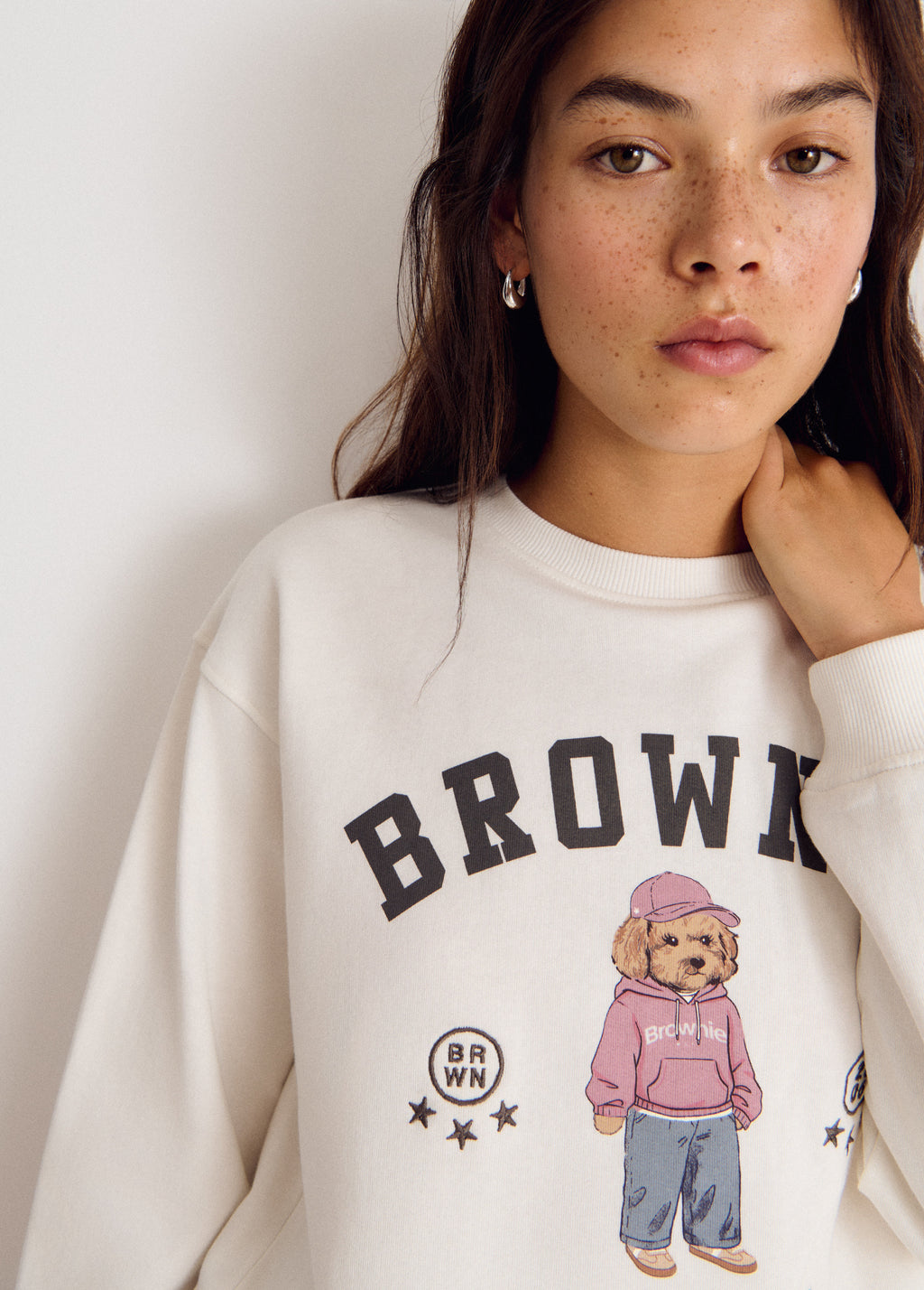 Brownie dog print sweatshirt