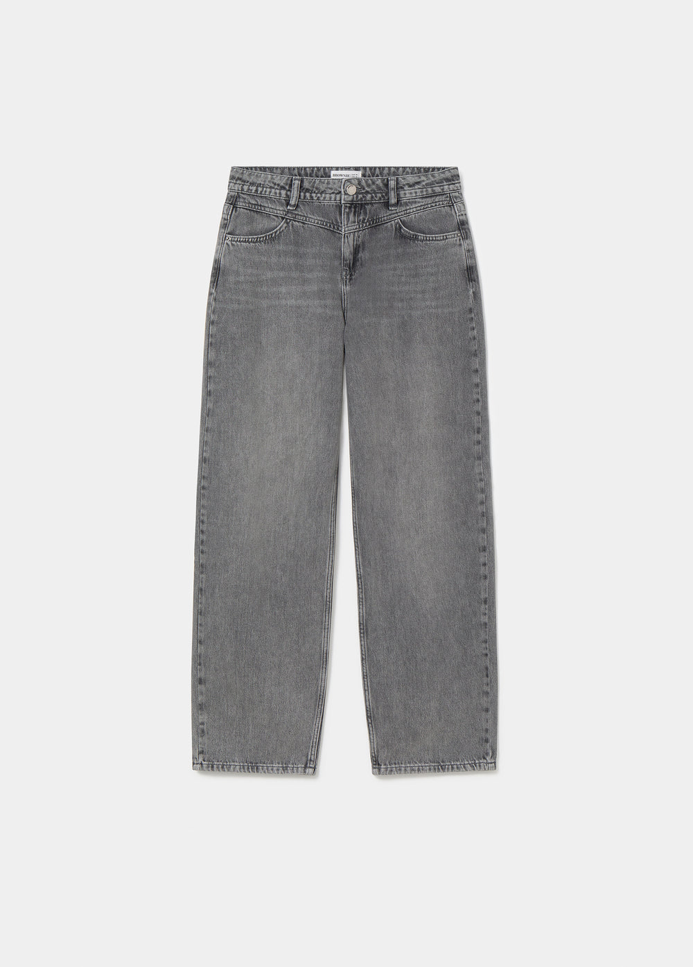 Mid-rise barrel-leg jeans