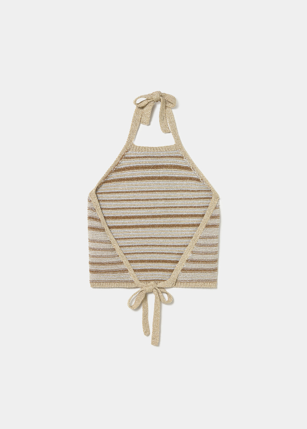 Metallic-thread halter top