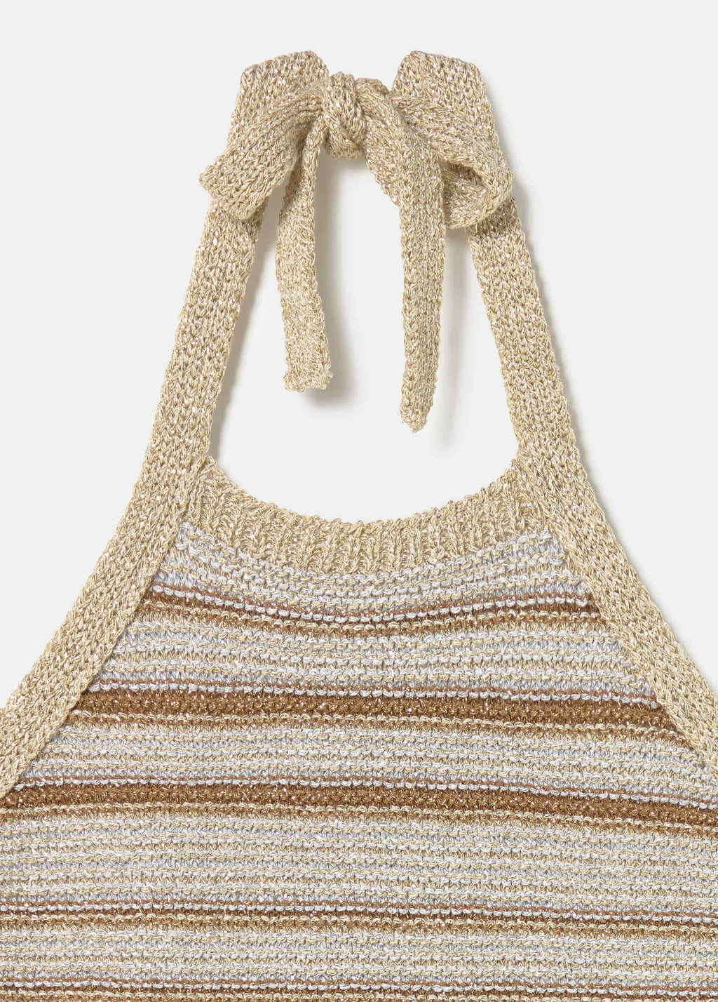 Metallic-thread halter top