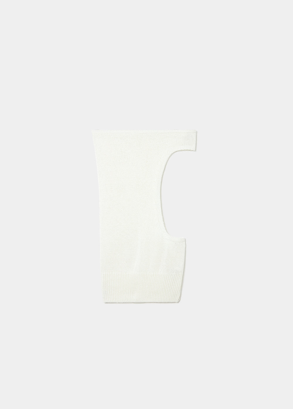 Top halter de cuello cascada en blanco de tejido fino y corte corto