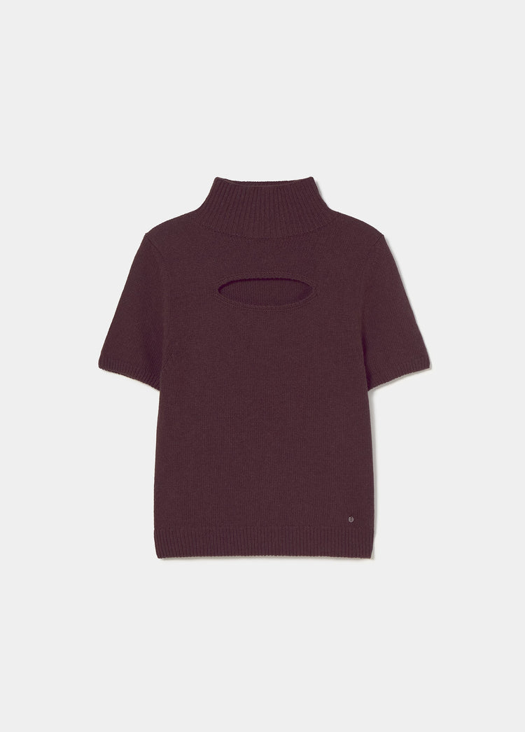 Jersey manga corta cut out cuello perk