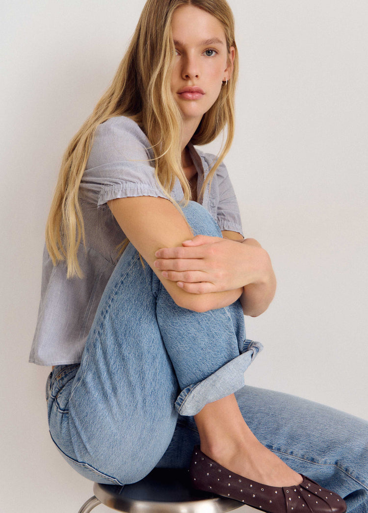 Bailarina fruncidos tachas