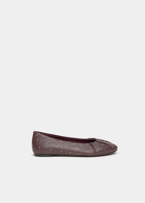Ballerina met rimpeldetails en studs