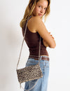 Tasche mit Klappe und Animal-Print
