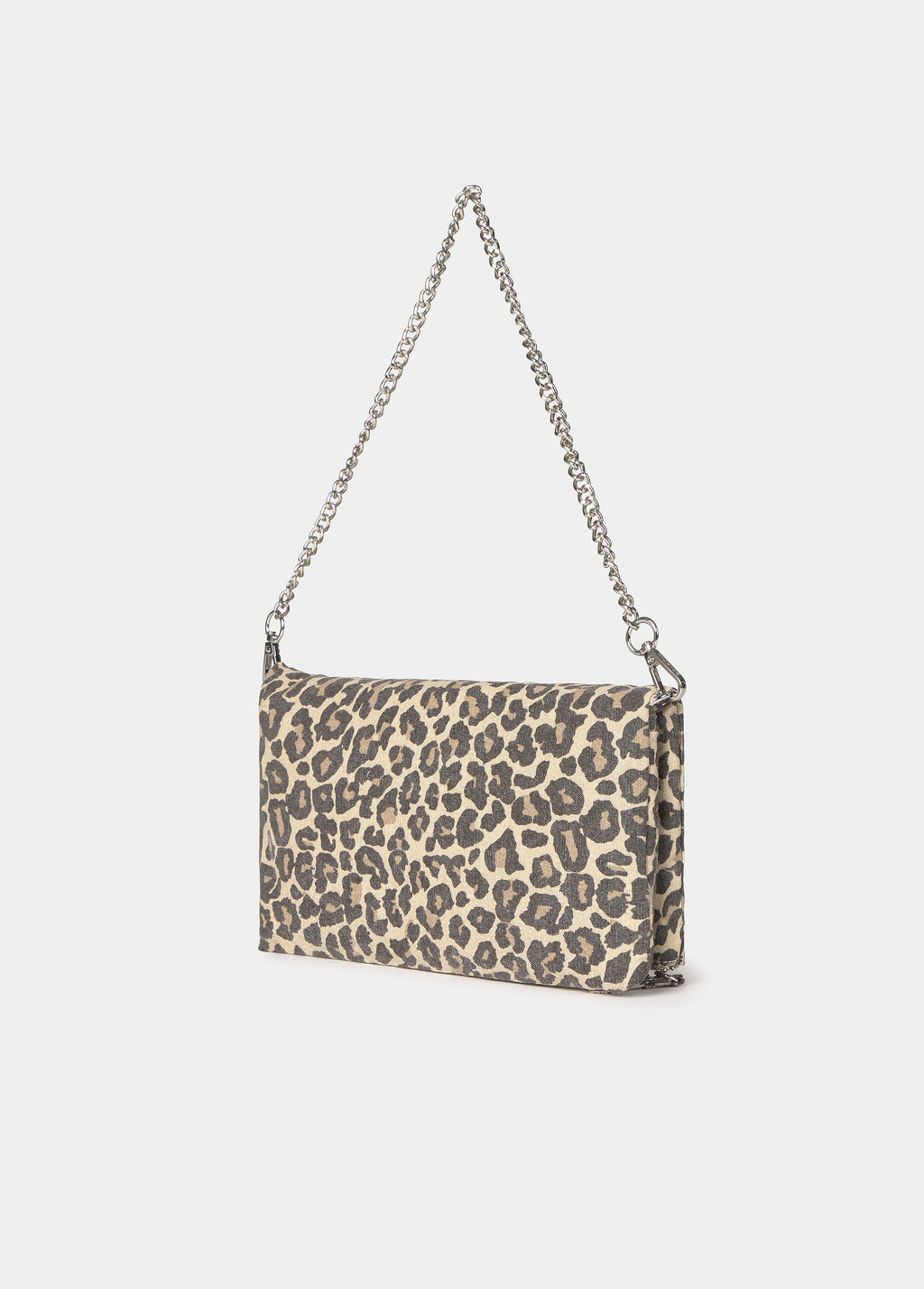 Tasche mit Klappe und Animal-Print