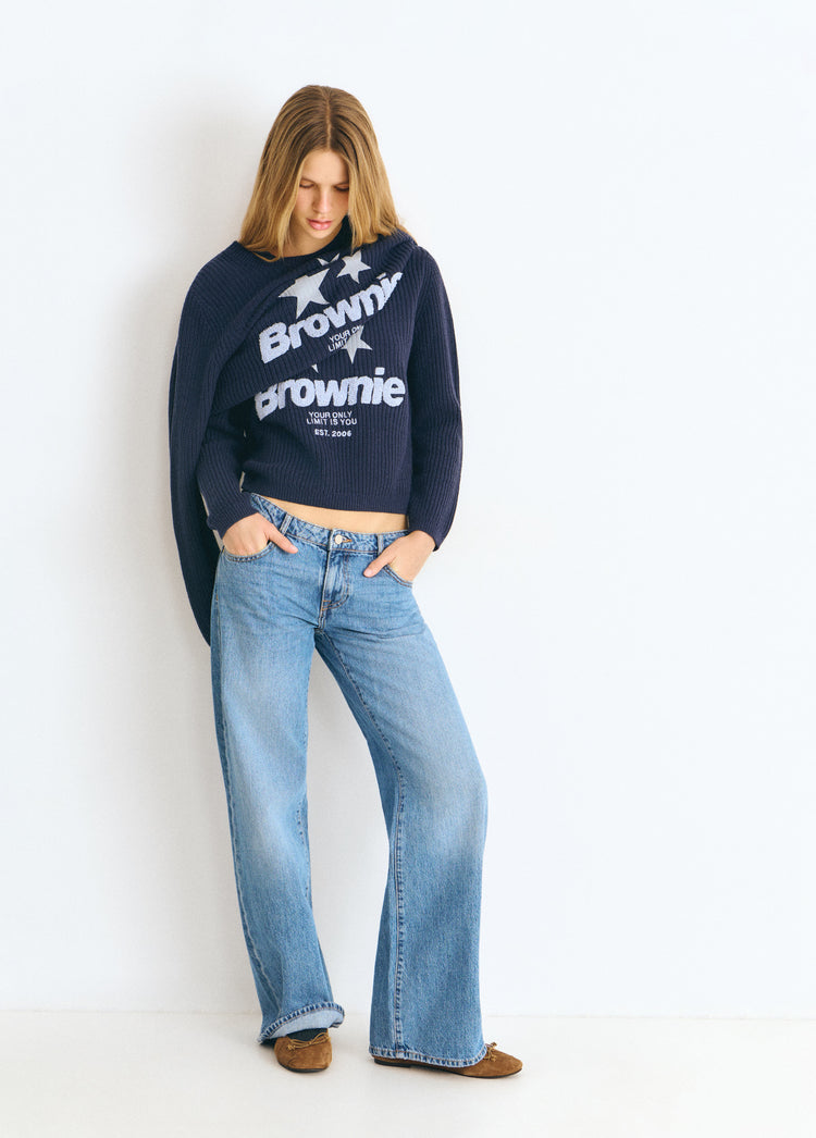 Jersey brownie estrella estampada