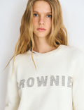 Brownie intarsia sweater