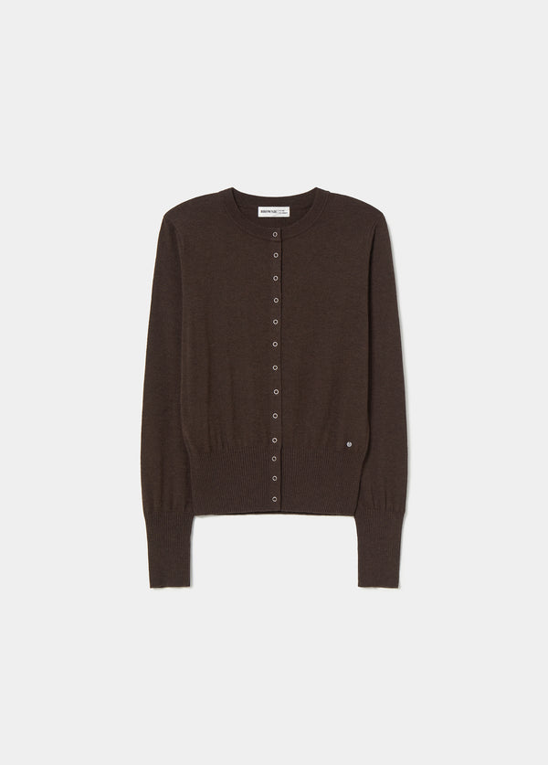 Buttoned knit jacket
