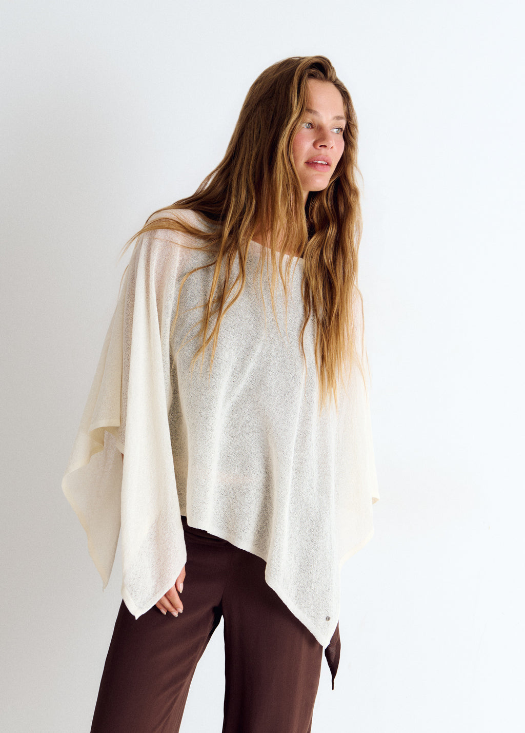 Fine knit cape