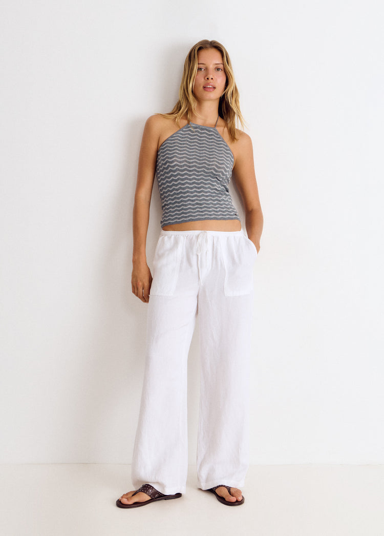Wavy halter top