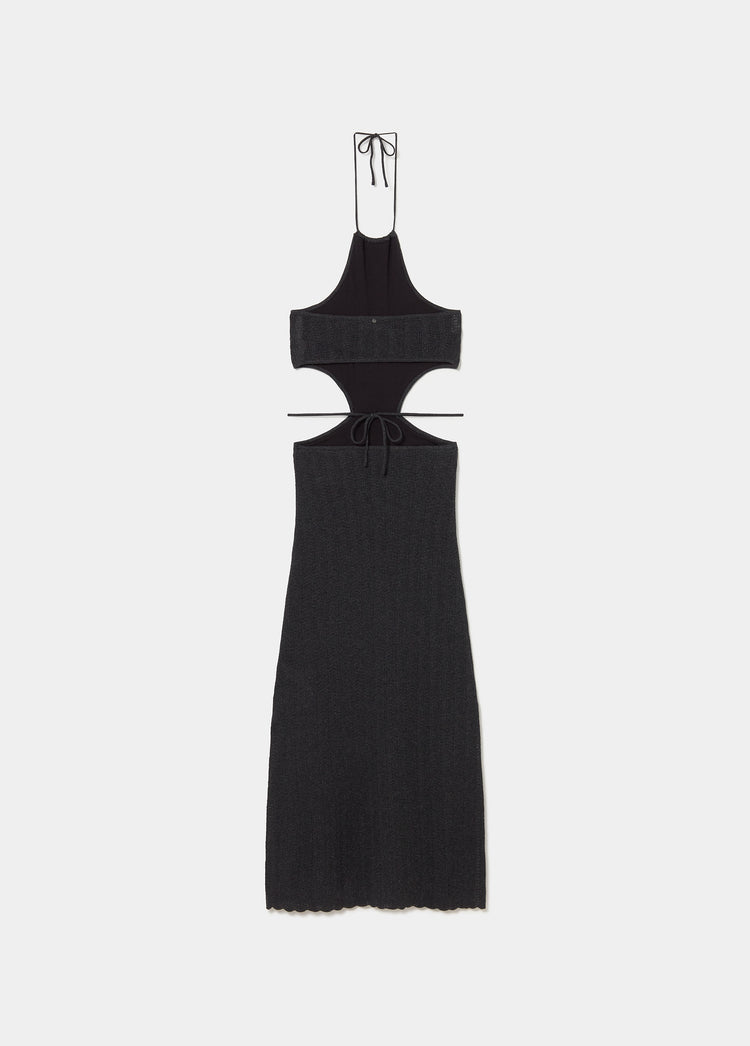 Cut-out halter dress