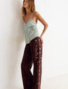 Flowy pants with side sequin detail