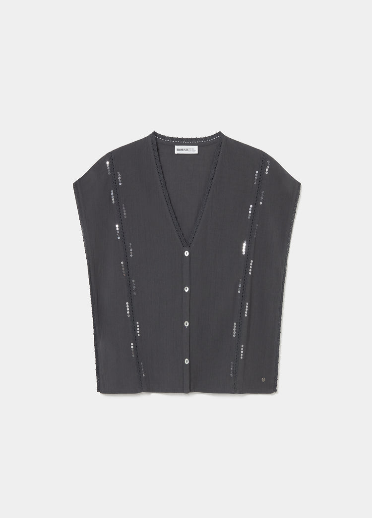 Sequin detail blouse