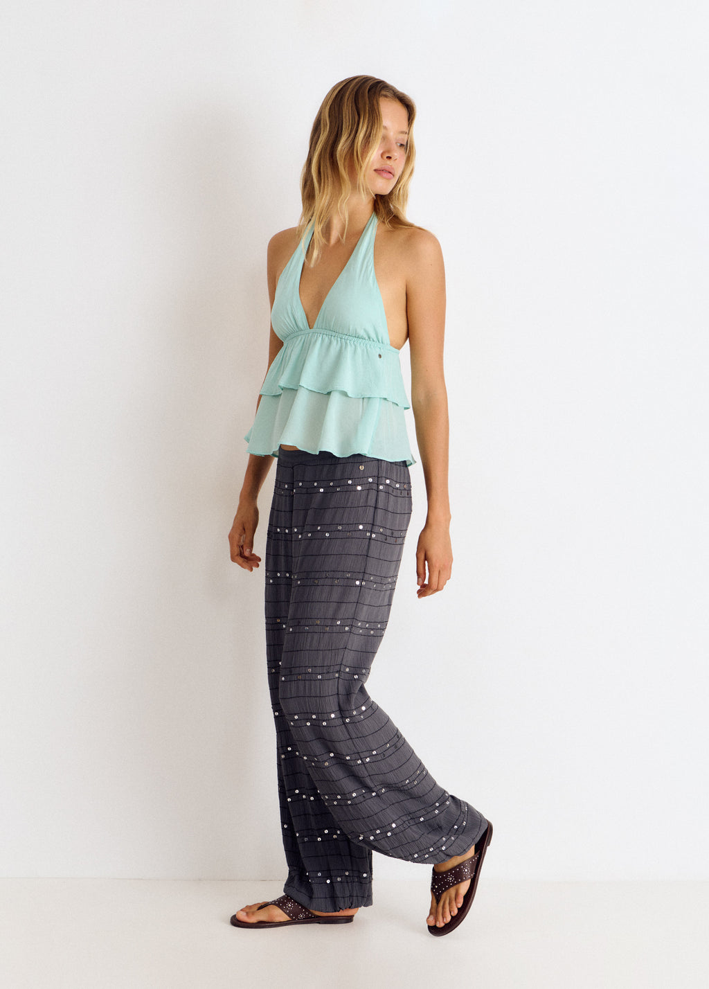 Sequin harem pants