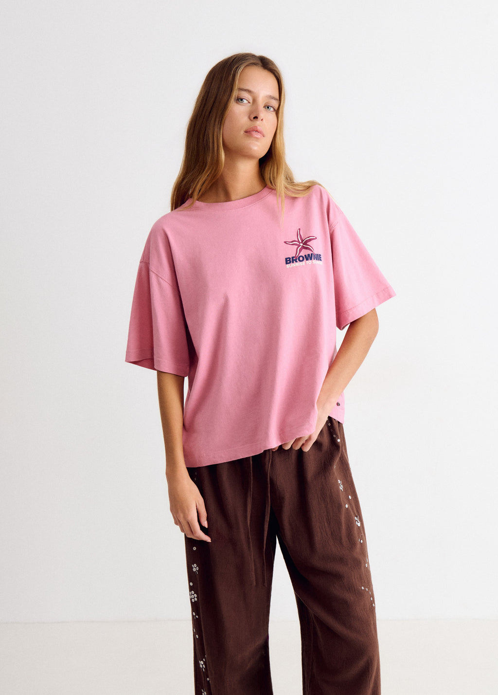 T-shirt met sterrenprint