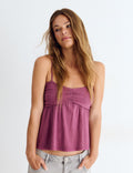 Ruched strap top