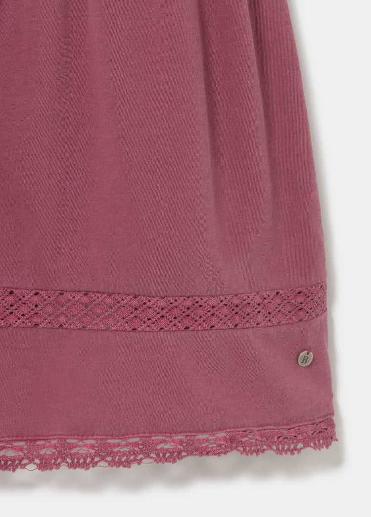 Dress with pintucks and lace