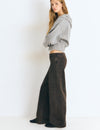Straight animal print trousers