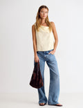 Jeans básico com 5 bolsos